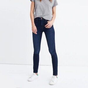 Madewell 10" High Rise Skinny Denim Jeans Style F4684 Hayes Wash Blue Women 24